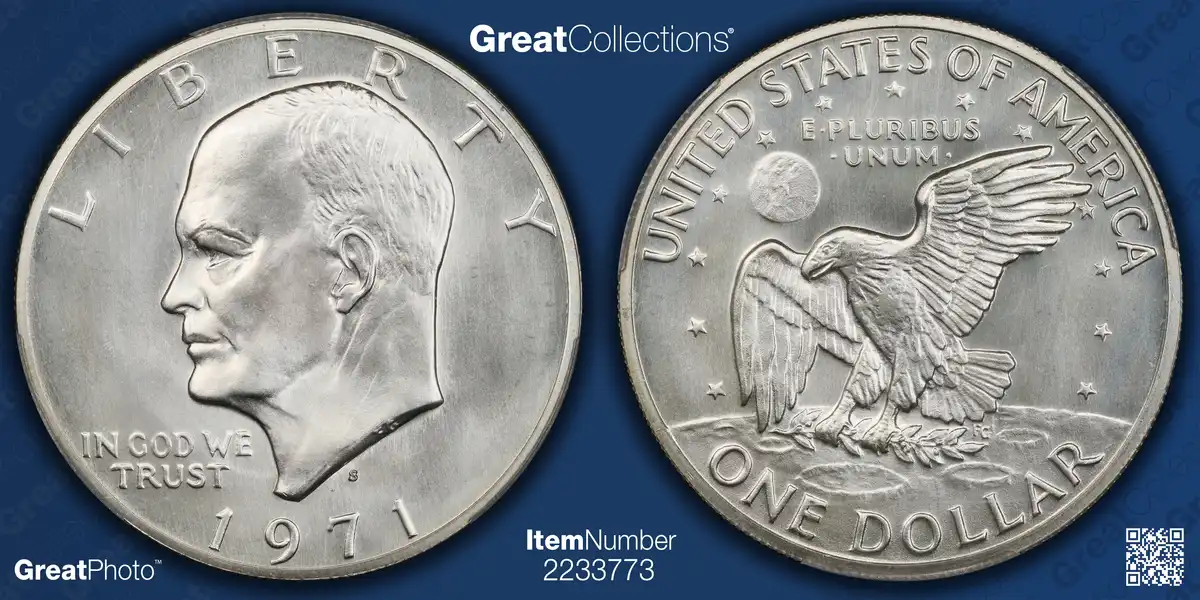 Rare-Ike-Dollar-1971-S-Silver-J-2147-Prototype-Going-Up-For-Auction