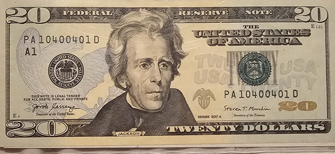 $20-Radar/Palindrome-Serial-Number-2017-A
