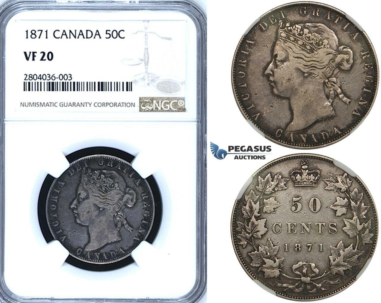 Two---VF20-NGC-Graded-Canadian-Victorian-Halves