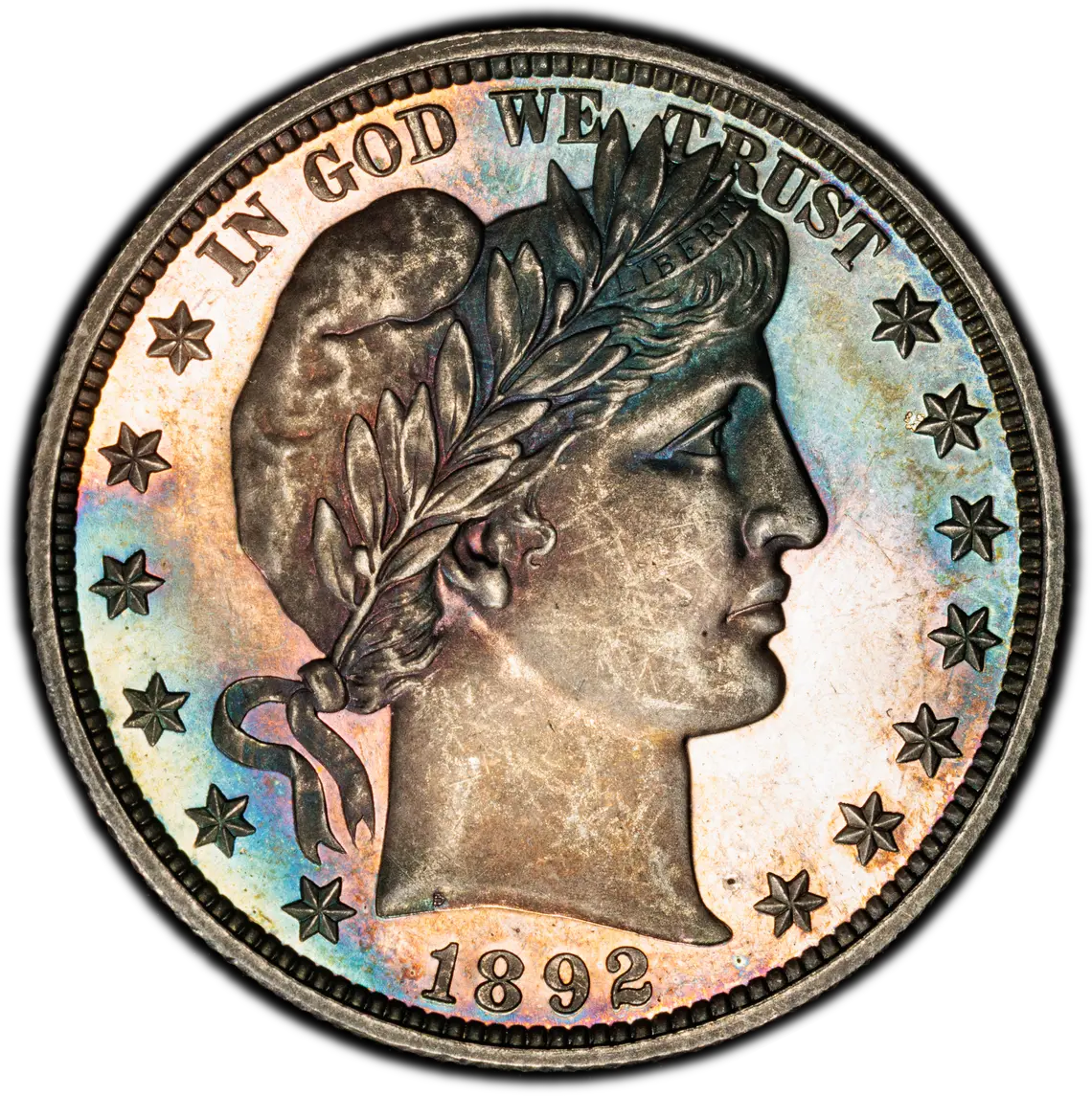 1892-Barber-Half-Dollar---Please-Evaluate-The-Toning-For-Premium-And-Type