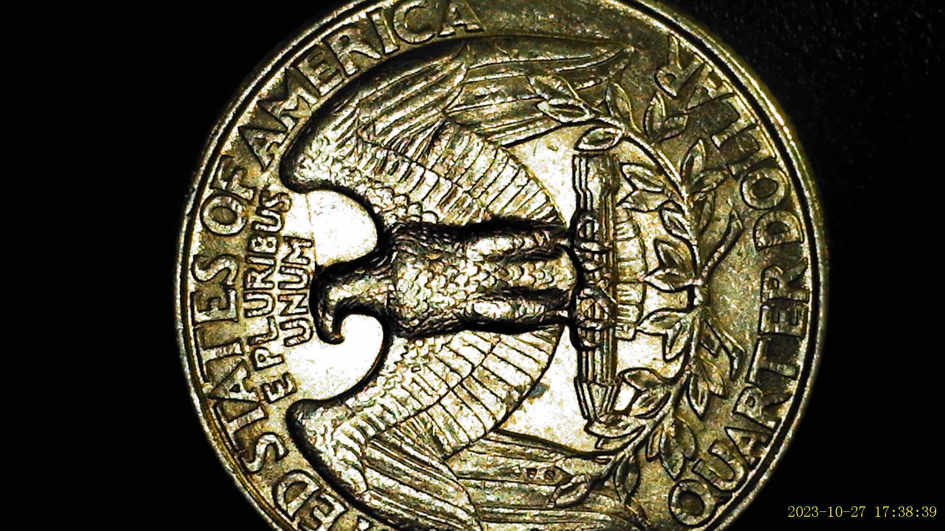 1995-P-Washington-Quarter-Reverse-Die-Break/Crack