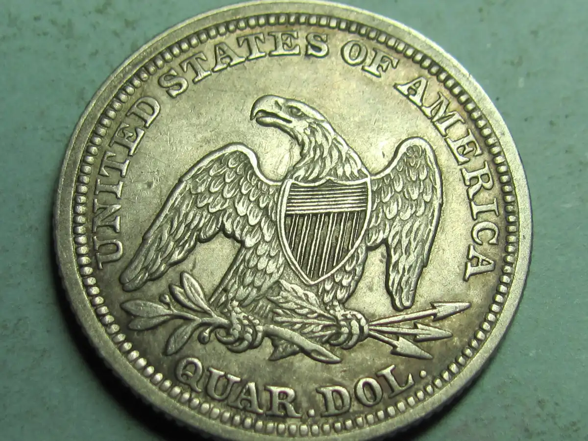 1858-Seated-Liberty-Quarter-REV-Die-Clash