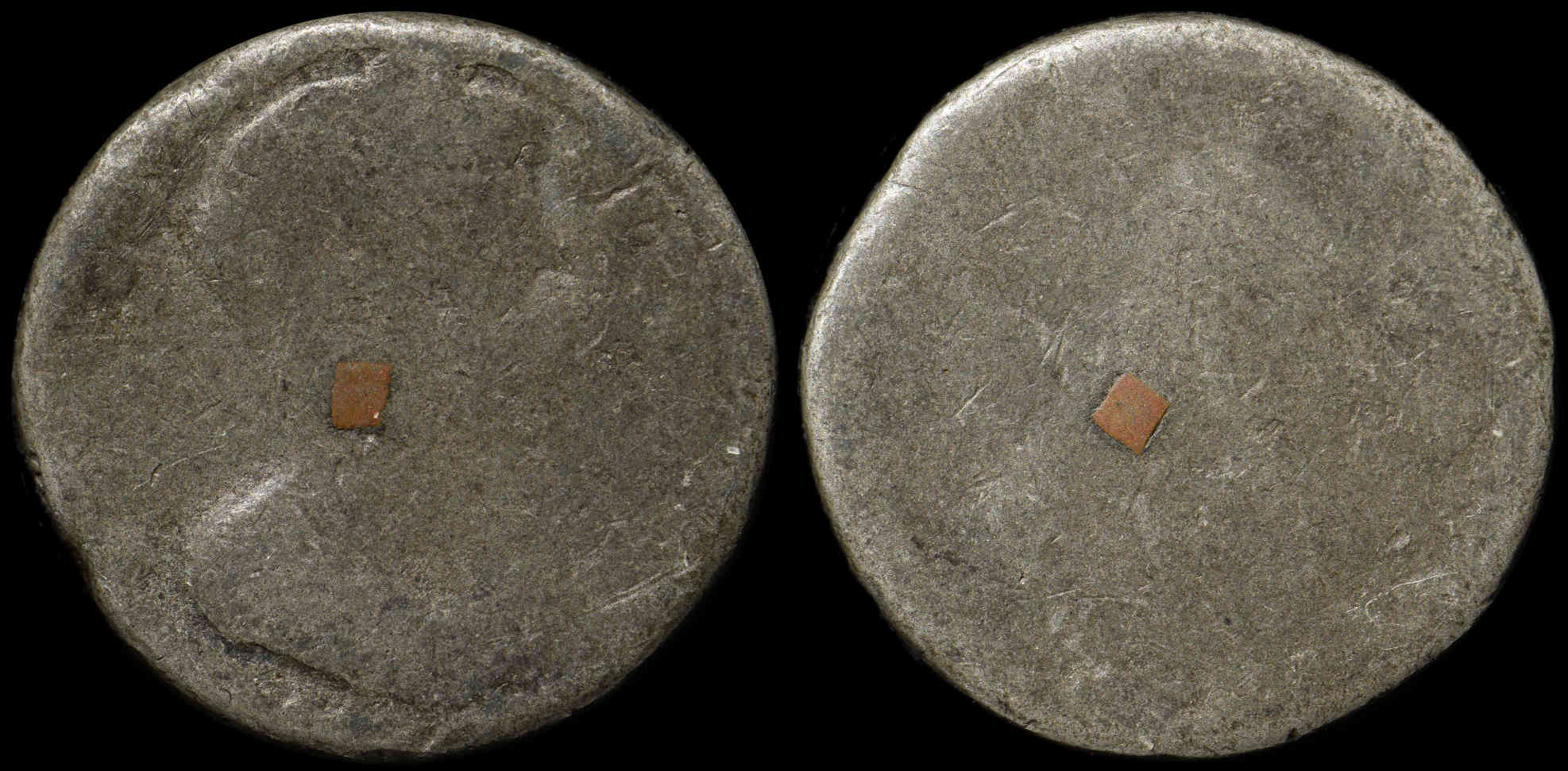 A-Pair-Of-Tin-James-II-Coins.--Hilariously-Low-Grade.
