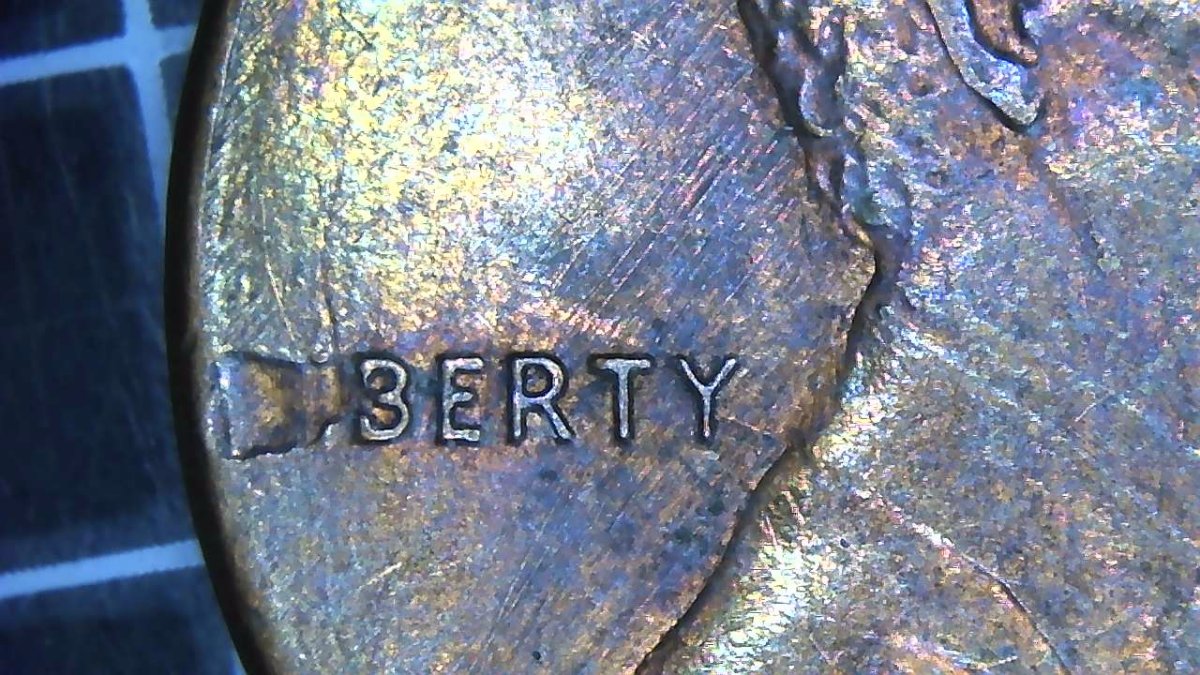 1989-Lincoln-Cent-Lamination,-Or-Strike-Through?