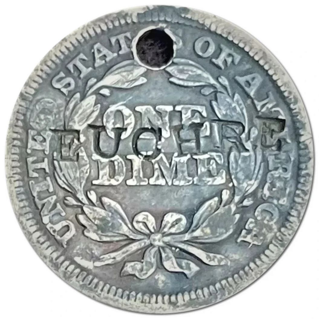 A-Prize-Coin.-An-1852?-Dime-That-Was-Apparently-Repurposed-In-1864