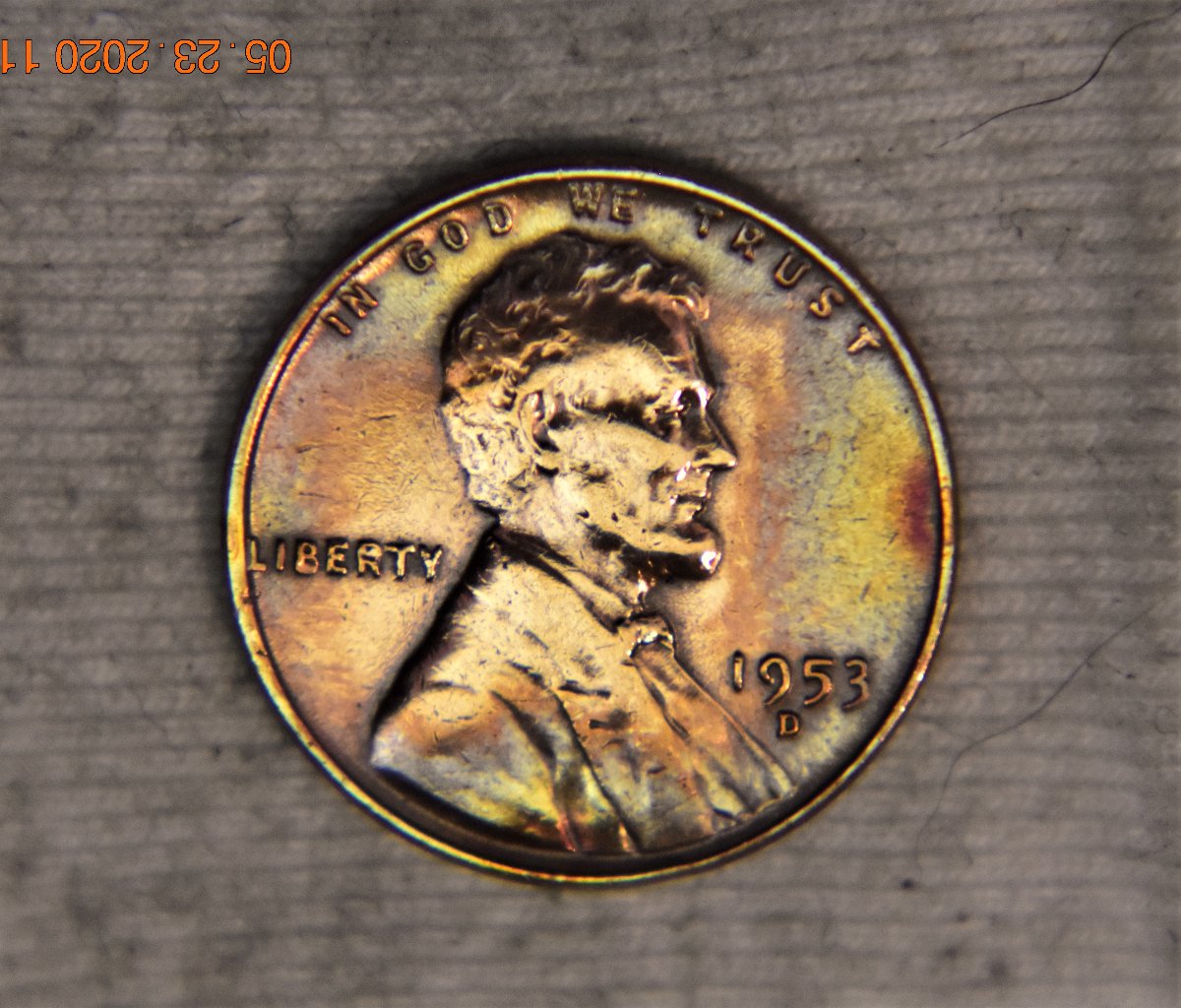 1953-D-Wheatie-,-Toned-Or-Another-Cleaned-Grade?