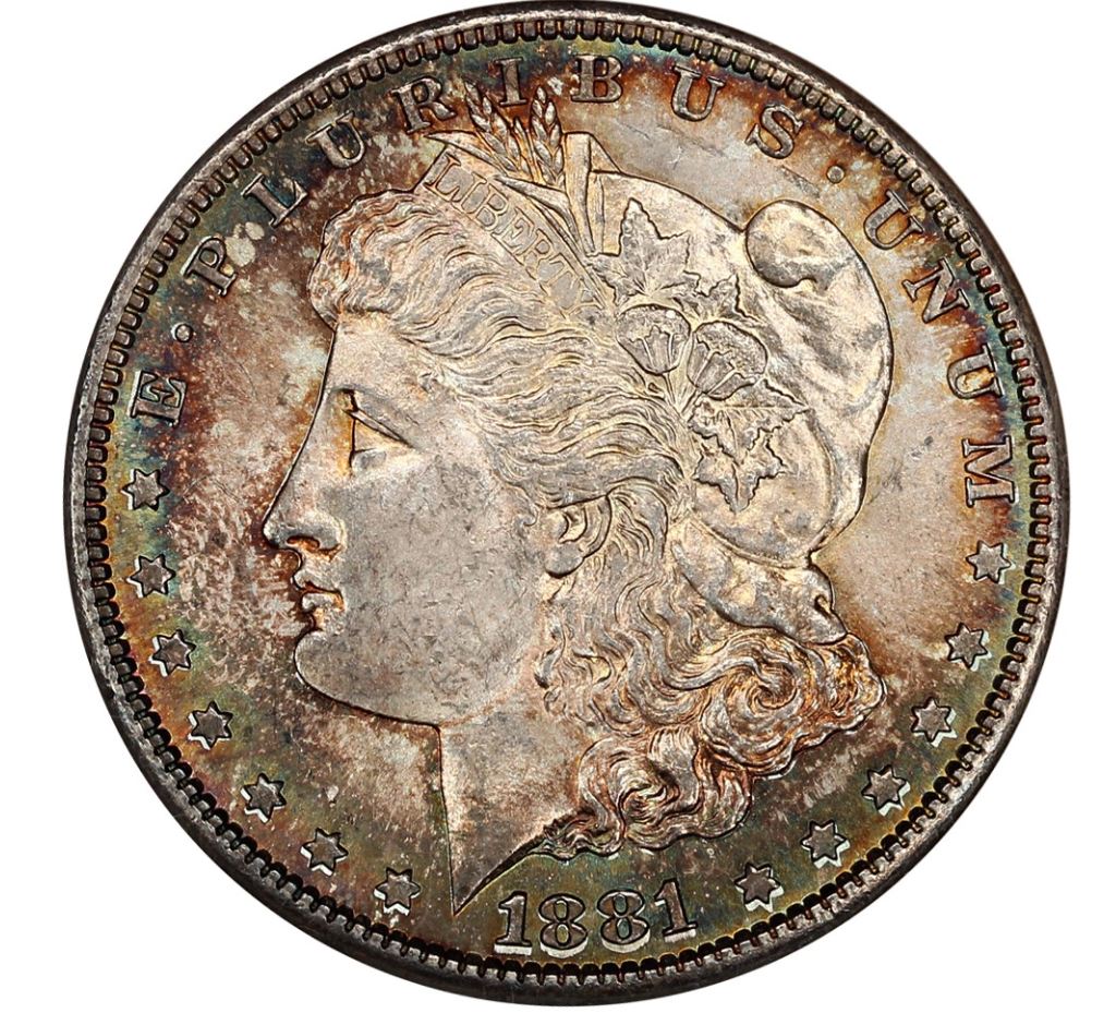 1881-S-Morgan-Dollar,-Dark-Toning-For-Grading