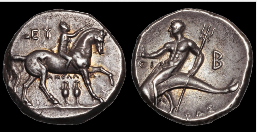 Calabria,-Tarentum.--Greek-Colonies.-AR-Nomos.-C.-280---272-B.c.