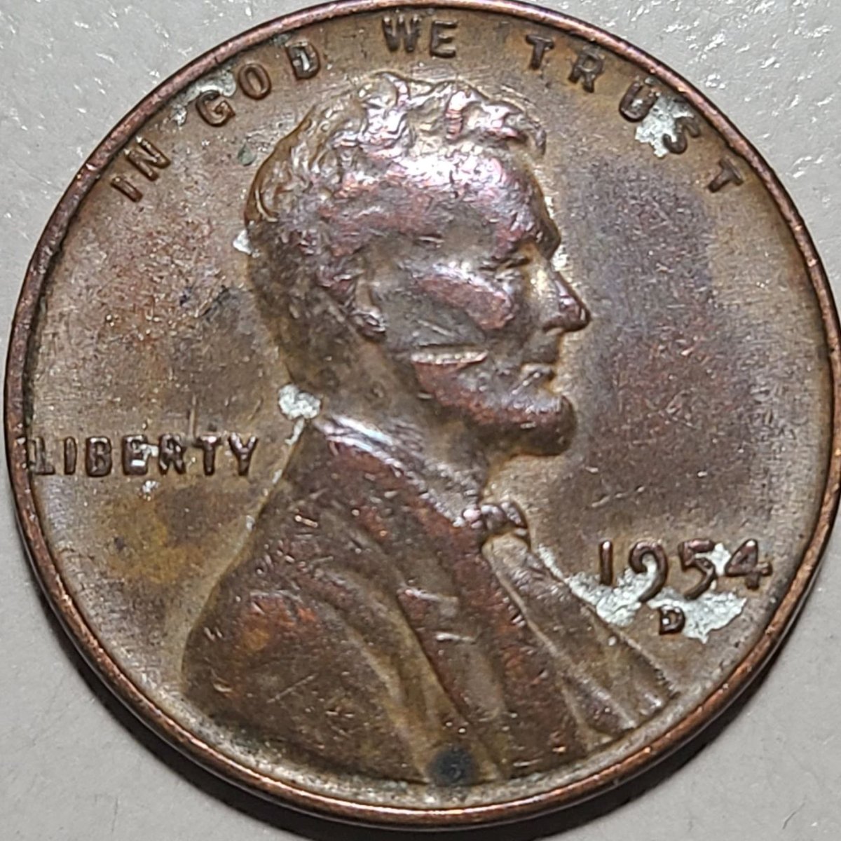 1954-D-Penny-Error-Or-Foreign-Substance?
