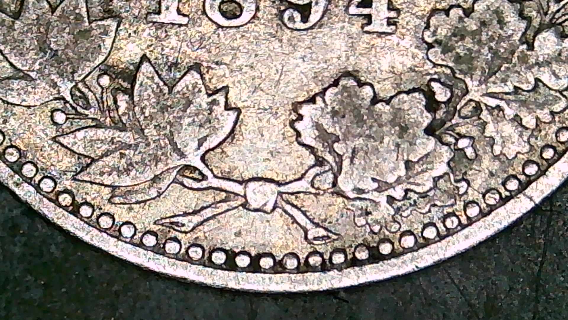 50-Bani-Silver-Coin-1894-Romania-No-B