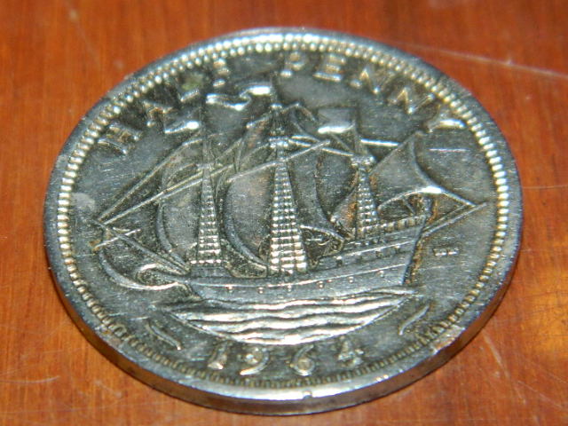 1964-UK-Half-Penny--Wrong-Planchet