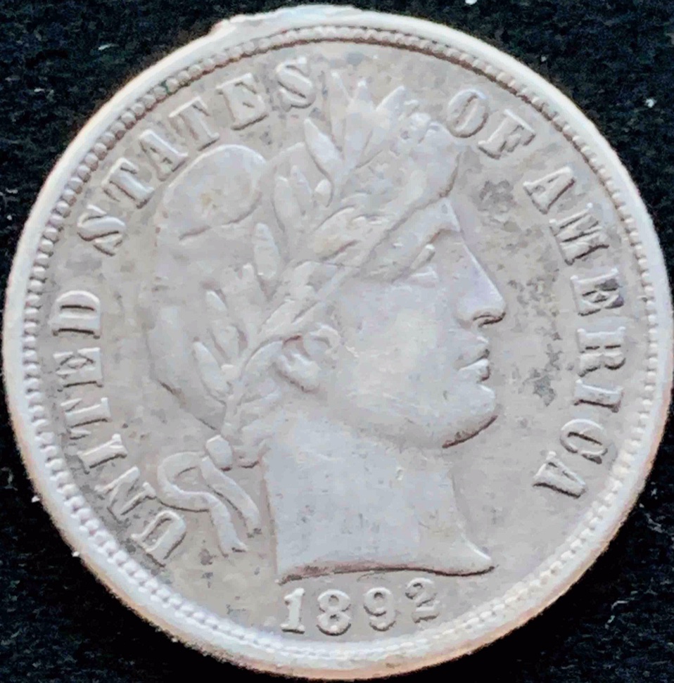 1892-Barber-Dime-Engraved-Reverse---Error-Coin?