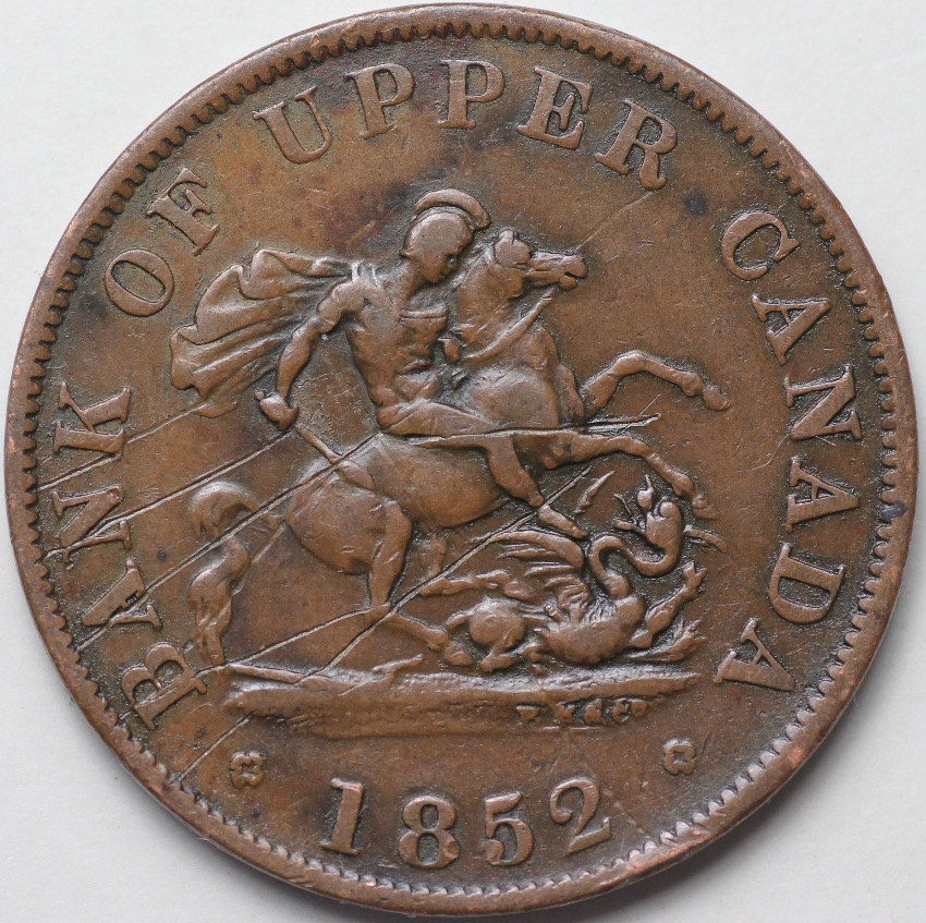 1852-Bank-Of-Upper-Canada-1/2-D-Token