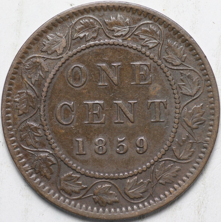 1859-Cent-With-Very-Nice-Rev.-D/C's