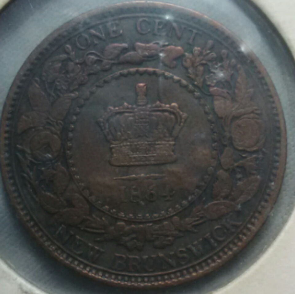 1864-New-Brunswick-One-Cent-1861-New-B.-One-Cent-,-Help-Please