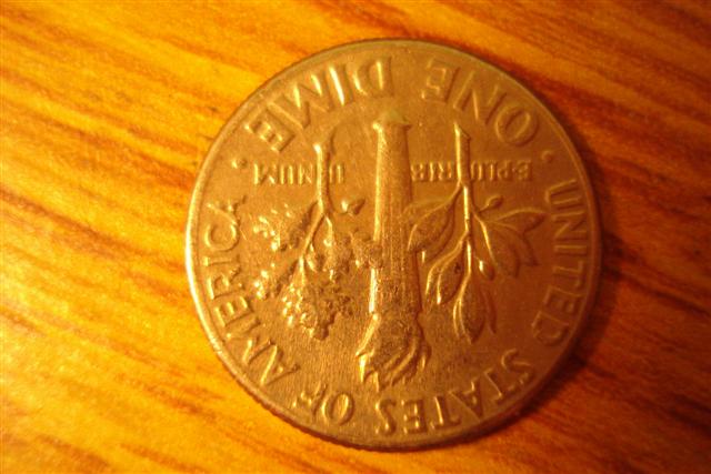 1974-D-Roosevelt-Dime,-Actually-Missing-Letters!