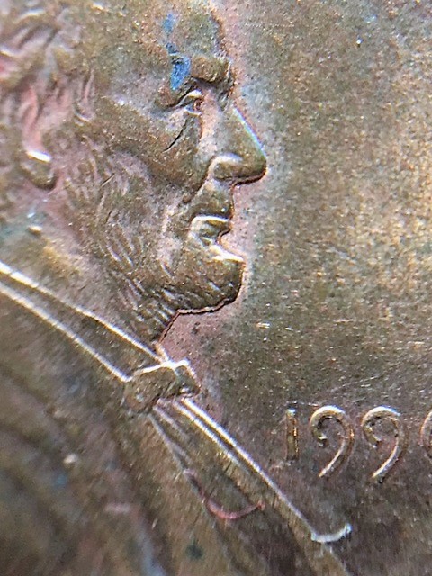 1996-Lincoln-Cent-Errors-Rim-And-Face/Neck