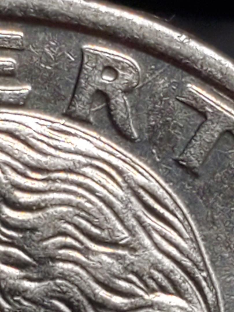 1996-P-Washington-Quarter-With-Multiple-Die-Cracks-And-Die-Chip