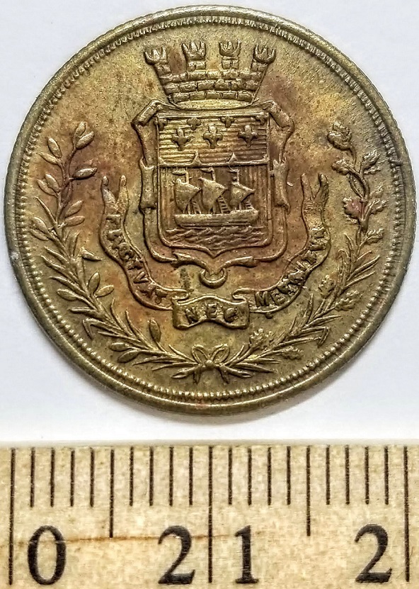 Token-With-UK-Royal-Arms-*and*-Blazon-Of-Paris?