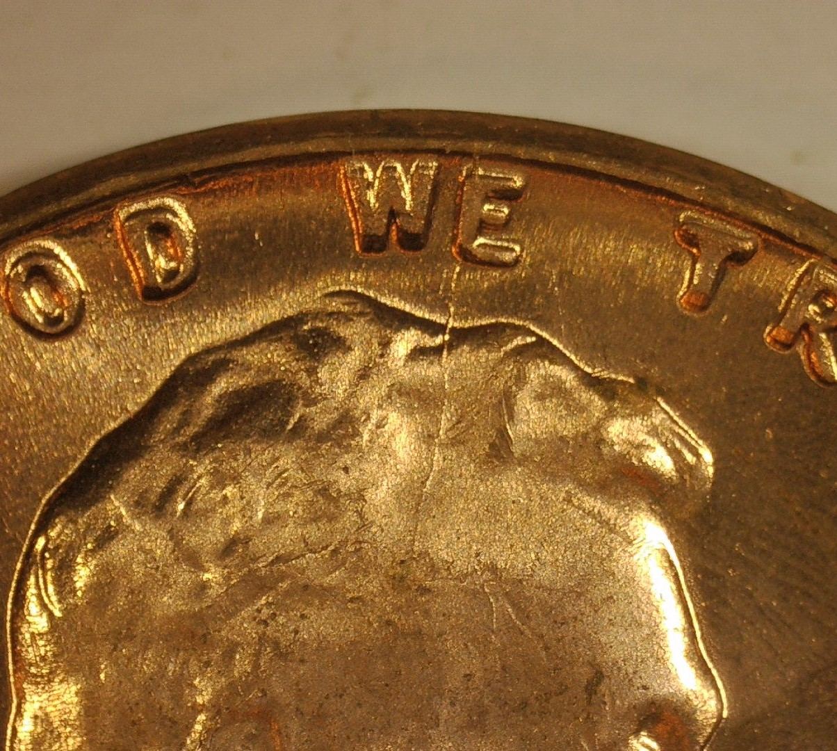 1966-Wheat-Cent-With-Die-Crack-And-?