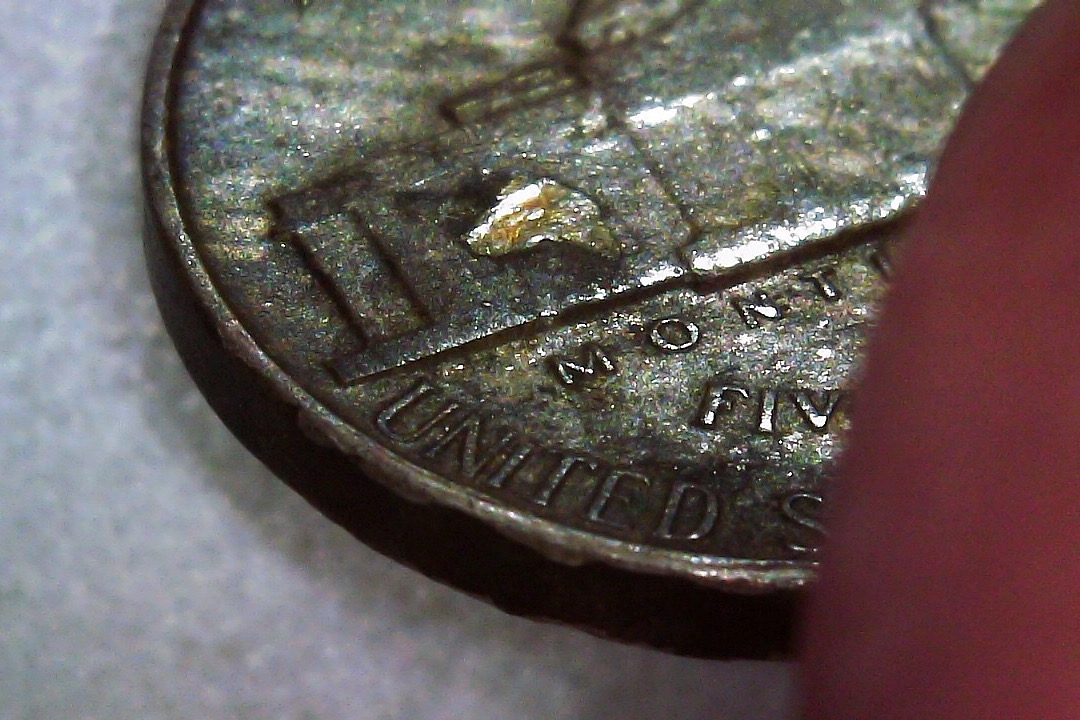 Need-Help-W/-1943-P-Nickel---Crack-Filled-With-Gold/Brass/Copper-Vs.-Retained-Strike-Through