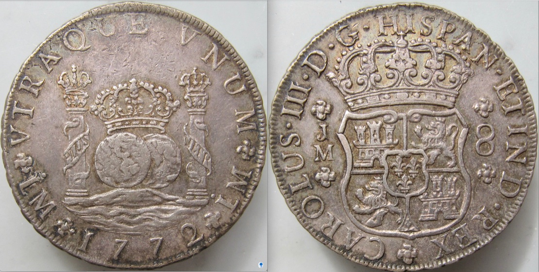 1772-Lima-Pillar-Dollar-Last-Year-They-Were-Minted.-Dot-Over-One-Mint-Mark