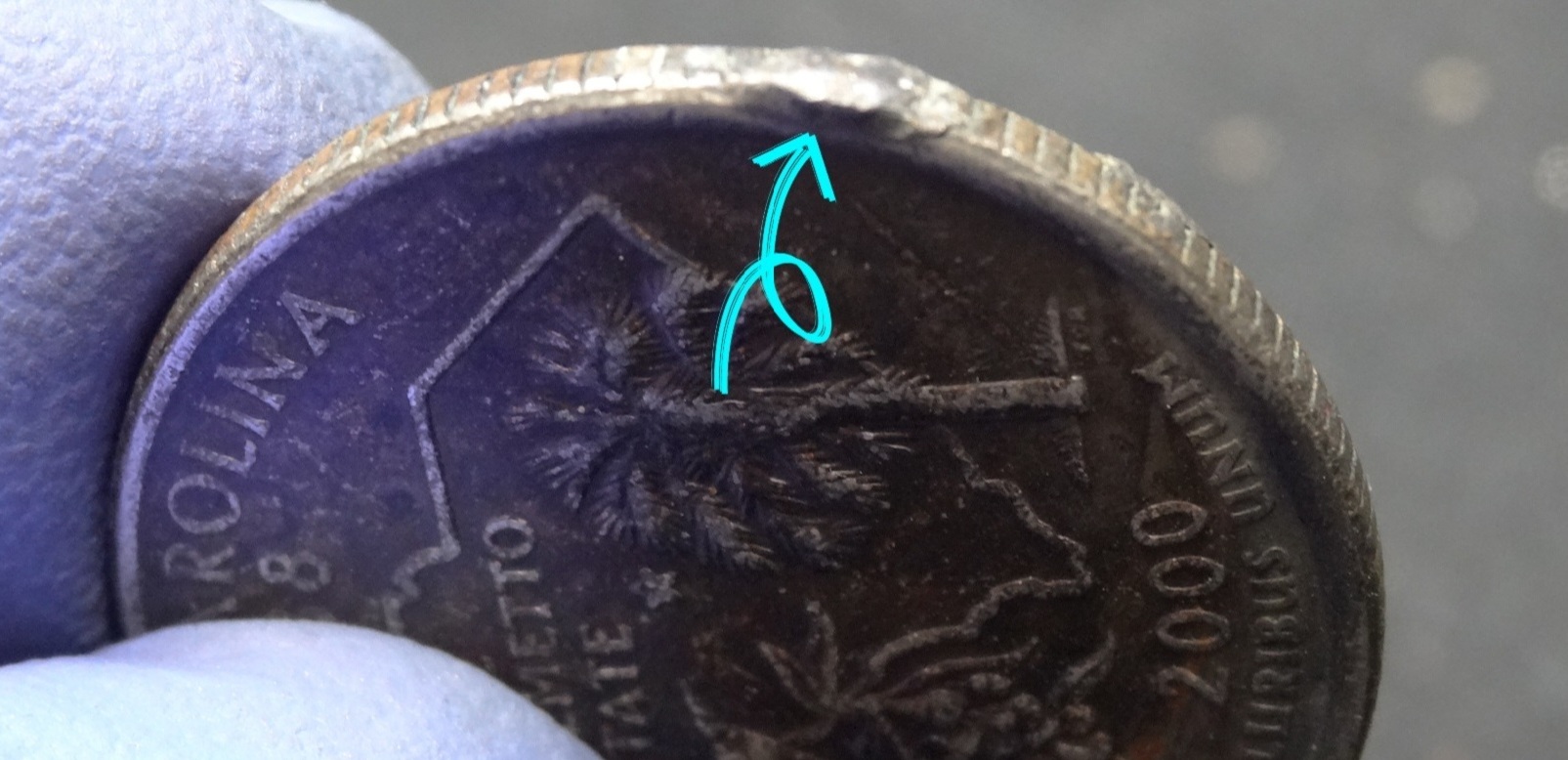 2000-D-South-Carolina-Quarter-Multiple-Die-Chip-Or-Damage?
