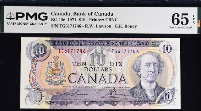Bc-49c,-Bank-Of-Canada-$10-Just-Back-From-PMG.