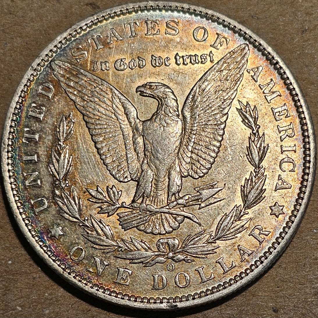 1889-O---Morgan-Dollar---Rainbow-Toning---Grade?