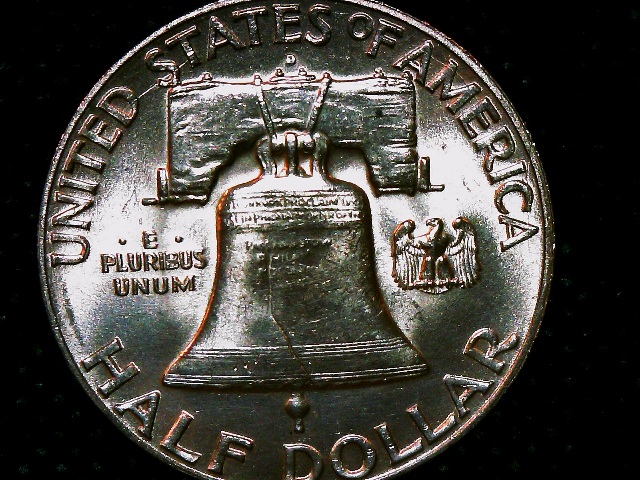 1949-D-Franklin-Half-Dollar-With-Die-Cracks-And-One-Without