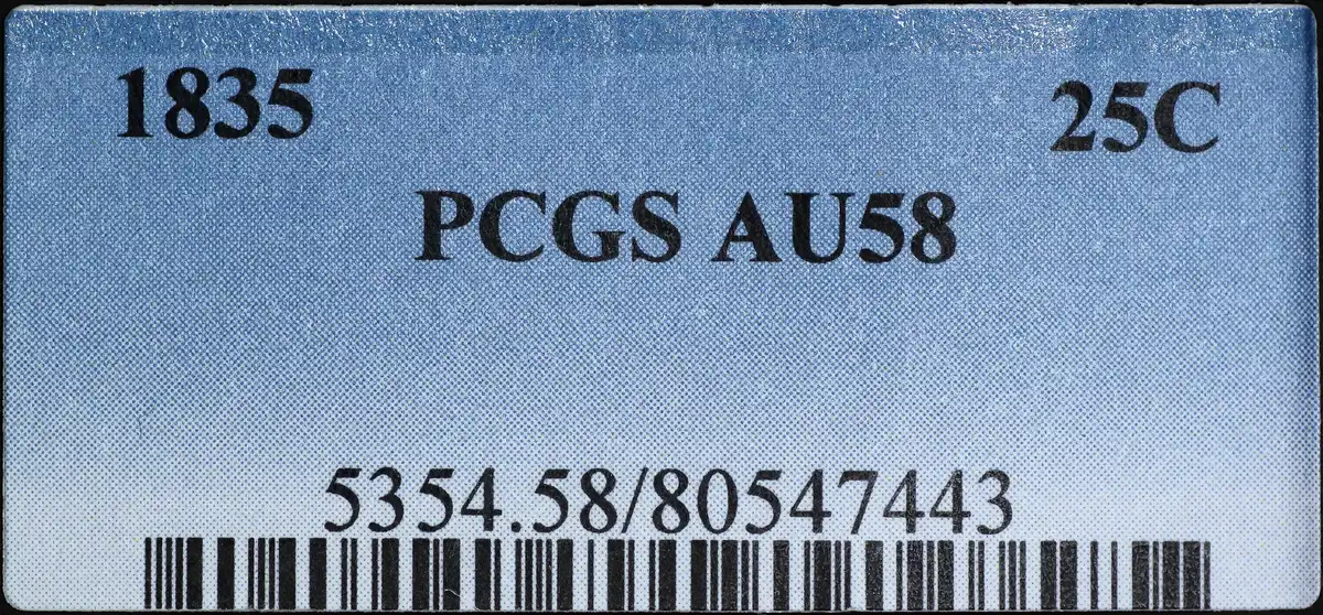 1835-25c-Removed-From-PCGS-AU-58-Holder