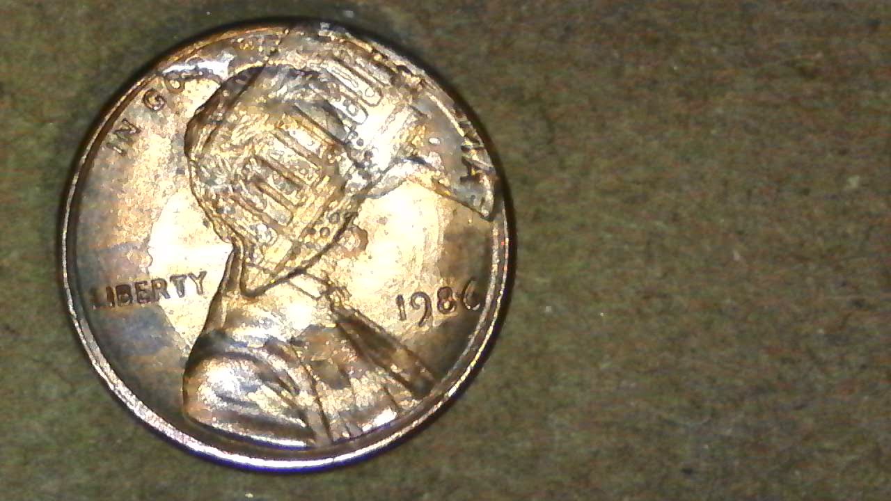 1986-Penny-Part-Of-Reverse-On-Obverse