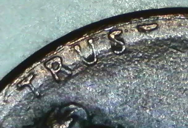 1985-Penny-Item-Under-Liberty-And-Partial-T-In-Trust