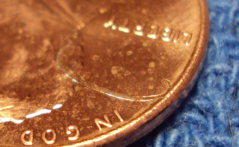 2015-P-Shield-Cent-With-Copper-Sliver-Struck-On-Coin