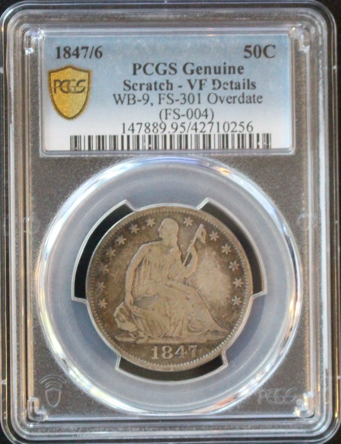 1847-Wb-102,-Wb-9-Seated-Half-Dollar,-You-Vs-PCGS!