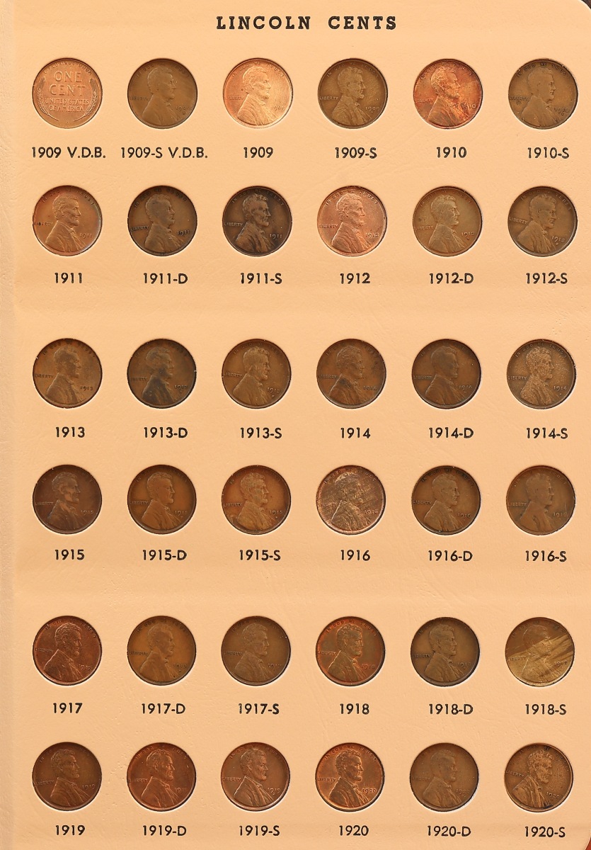 1909---1959-Lincoln-Cents--Incomplete-Collection
