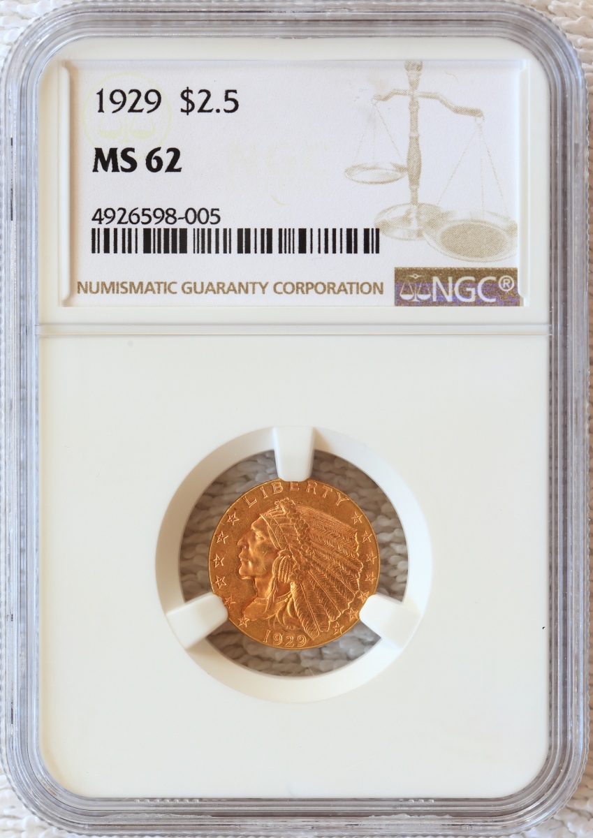 1929-$2.50-Gold-Quarter-Eagle;-Is-This-A-MS-63?