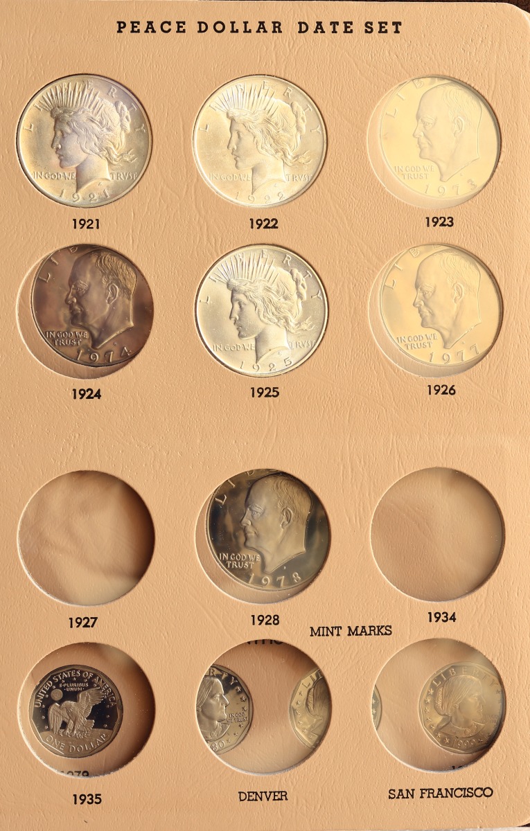 Started-A-Dansco-7172---1878-To-1999-Dollar-Date-Set