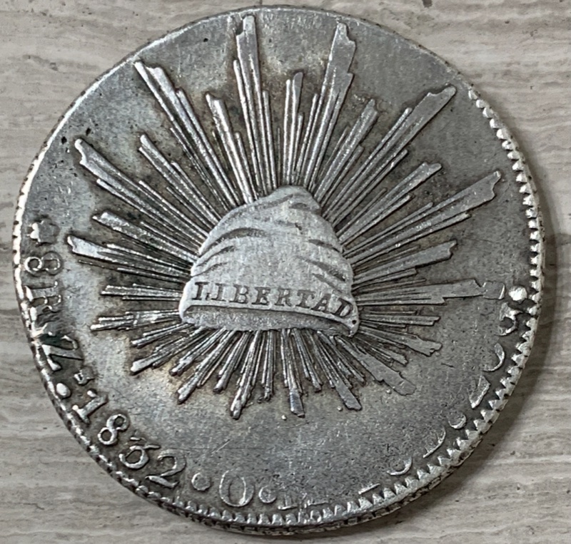 Mexico-8-Reales-1832-Zs-Overweight---27.274g