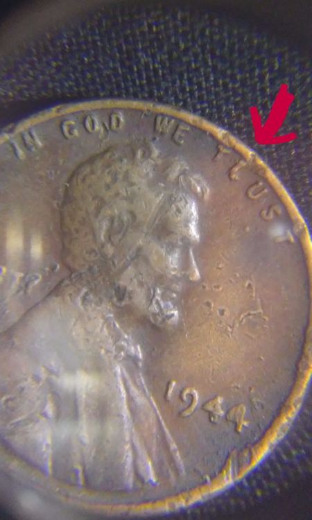 1944-Lincoln-Wheat-Penny..-Damage-Or-Error?-Please-Help!