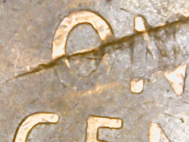 1955-Lincoln-Penny-With-Die-Gouge