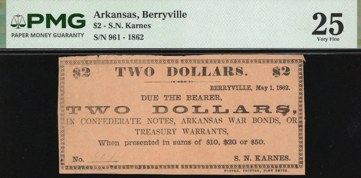 Hokiefan's-Collection-Of-Arkansas-Obsoletes,-Scrip-And-National-Bank-Notes