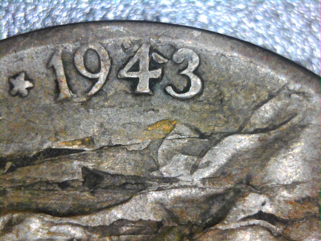 1943-P-Jefferson-Nickel-Delamination-Or-Damage