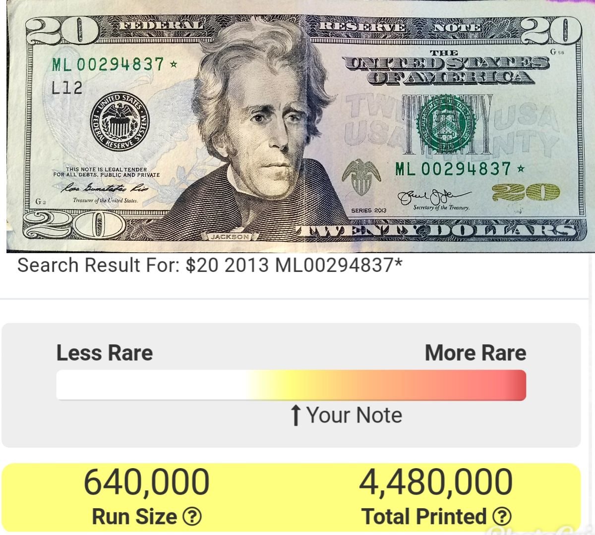 Low-Run-Number-$20-Bill