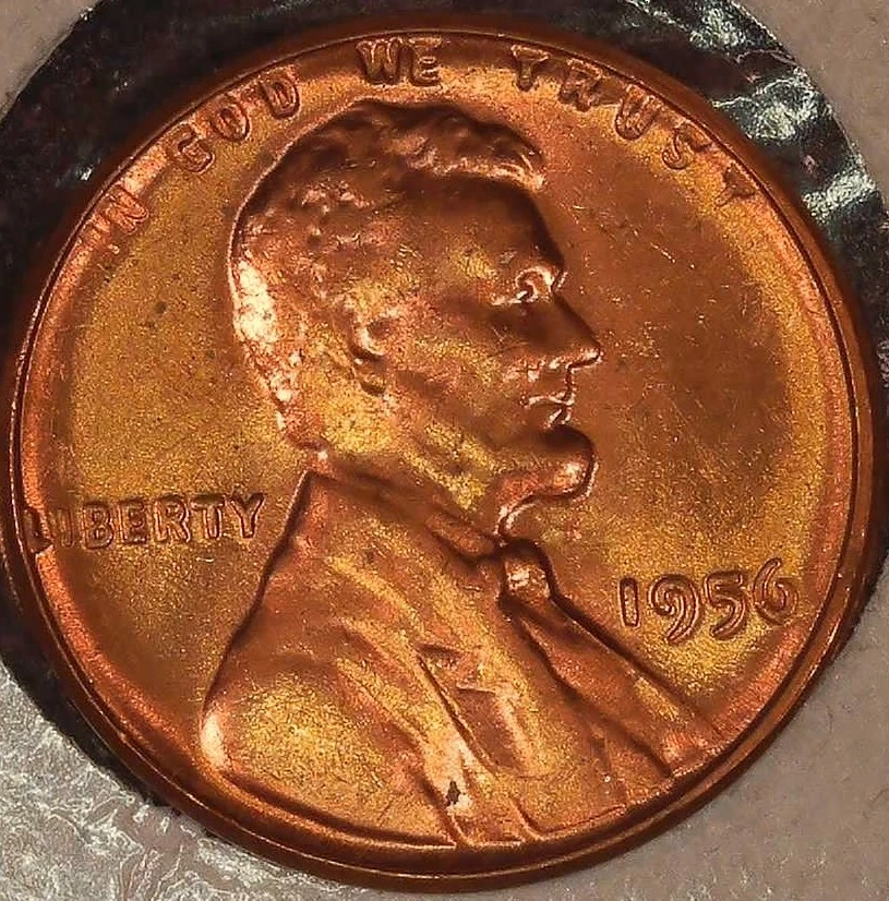 1956-Lincoln-Wheat-Cent-Peel-And-Floating