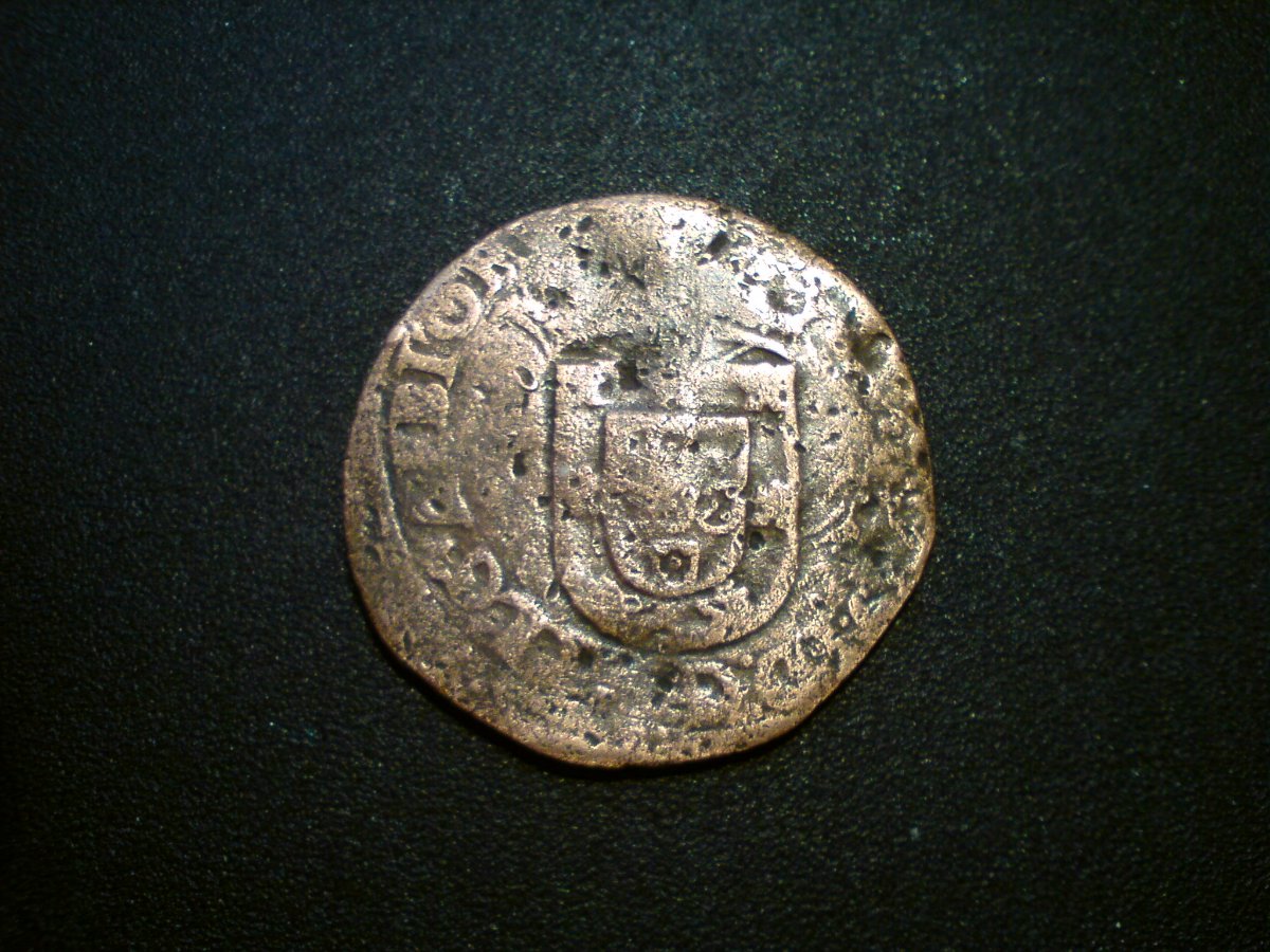 Coin-To-Identify-With-Shield,-Id:-Portugal-5-Reais---Sebasti�o-I