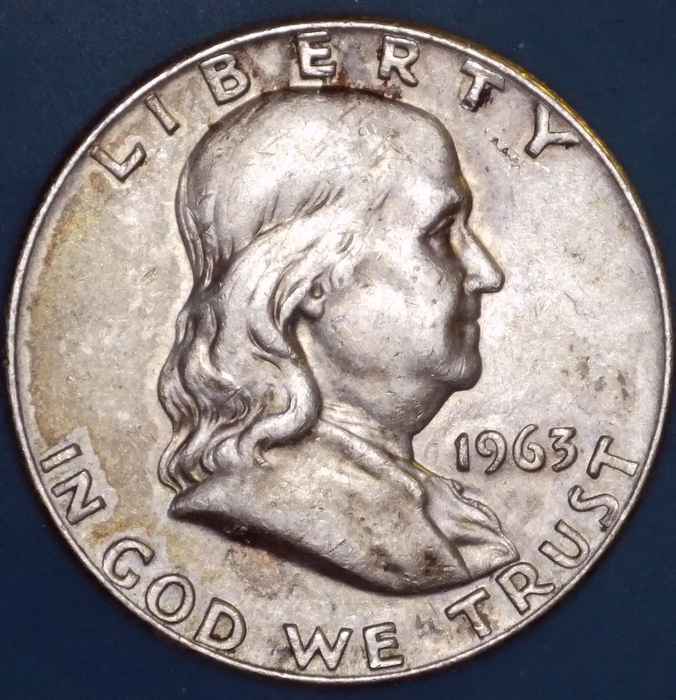 1963-D-Franklin-Half-Dollar.-12.577-Grams-For-Grading