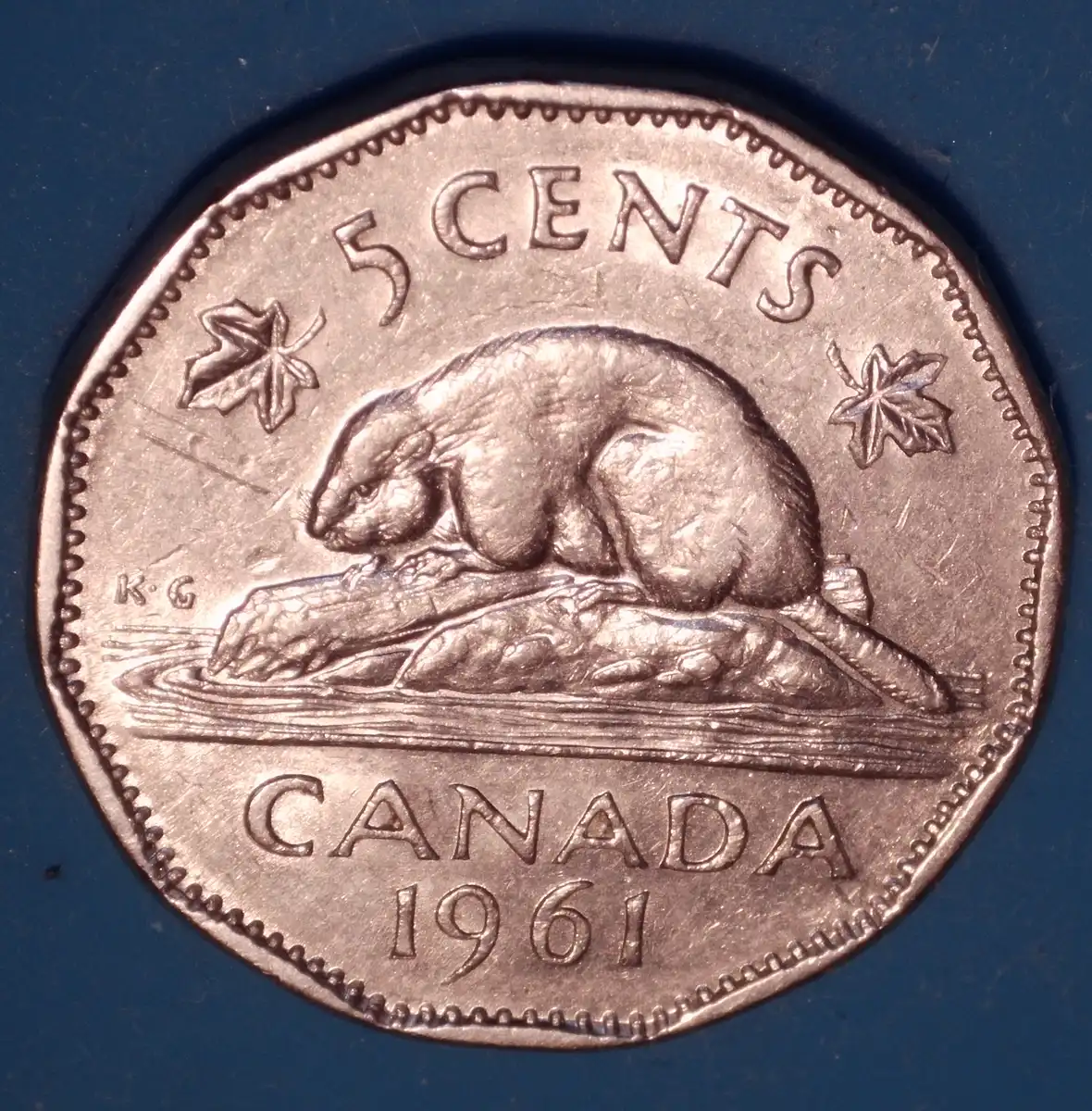 1961-5-Cent-Canadian-Doubling