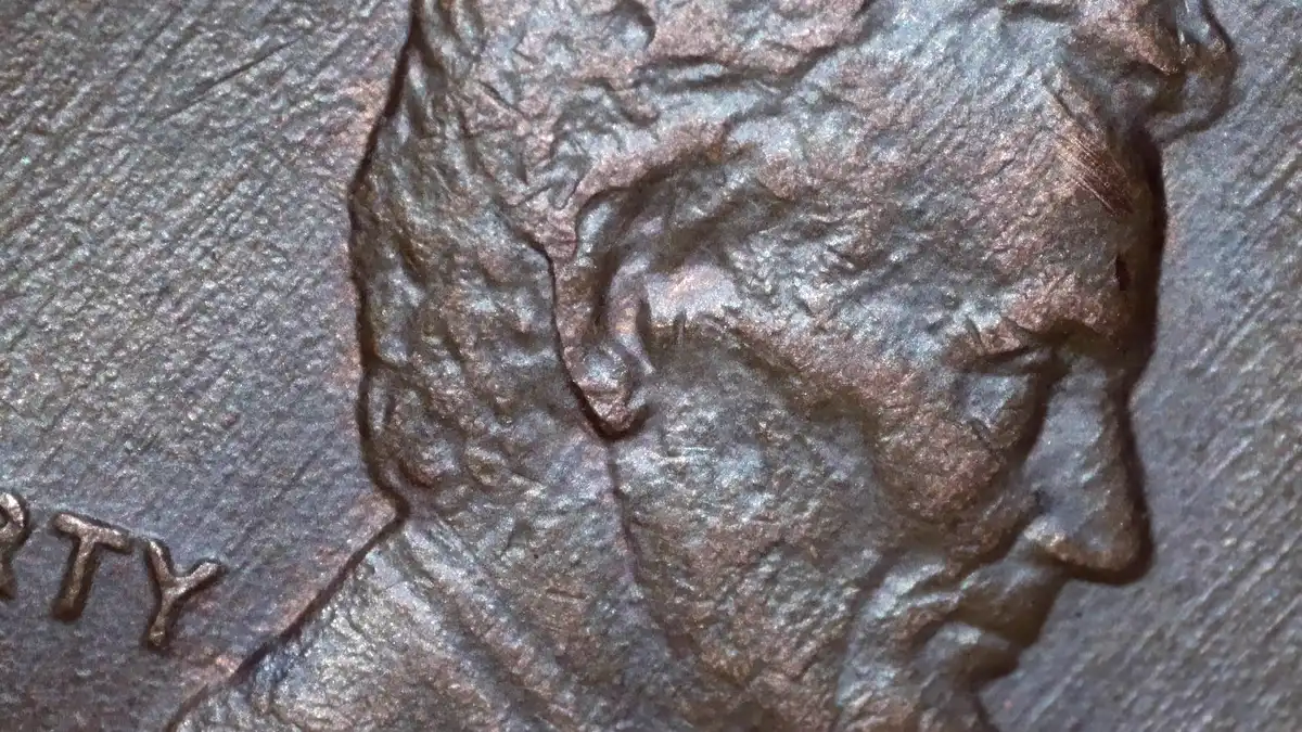 1985-D-Penny-Improper-Annealing?-Double-Ear-Possibly?