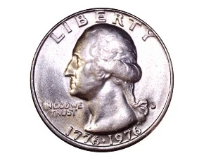 1976-D-Bicentennial-With-Metal-Bits-On-Reverse